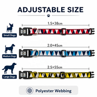 Maßgefertigtes Weiches Langlebiges QR-Code Anti-Verlust Hundehalsband Polyester Ethnisch Geometrisch Gewebtes Ein-Code-Ein-Halsband Private Label