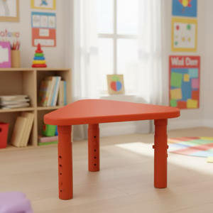 Triangle Kids Plastic Table and <b>Chairs</b> Set Toddler Home Furniture Lightweight Durable Playroom <b>Study</b> Dining - Product Image 6