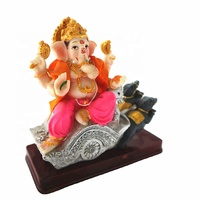 Statue de seigneur Ganesha fabriquée à la main Éléphant hindou Dieu Sculpture en résine Indien Ganesh Bouddha Figurine décorative Articles religieux