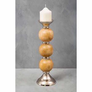 Centre de table et décoration de mariage bougeoir dernière conception métal aluminium et bois bougeoir pilier - Product Image 4