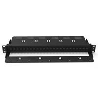 Panel Patch Fiber 1U 19'' 144 288 Fiber 24 Port MPO MTP OS2 OM3 OM4 Panel Patch Fiber Optik FHU-FPP48FLC10GMM