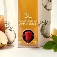 Staande zak met ventiel, hersluitbare sapzak voor appel-sinaasappel fruitdrank, vloeibare opslag, voedselveilige kunststof drinkzak