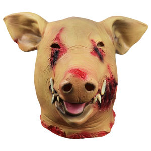 Máscara de Cerdo de Terror, Máscara de Animal de Látex, Disfraz de Halloween, Máscara de Cerdo de <span class=keywords><strong>Saw</strong></span>, Máscara de Cabeza Completa, Accesorio de Animal Malvado de Terror - Product Image 2