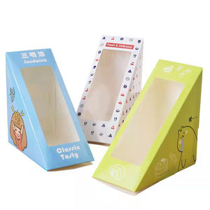 Meilleures boîtes à <span class=keywords><strong>sandwich</strong></span> triangulaires <span class=keywords><strong>en</strong></span> papier kraft écologique et robuste personnalisées <span class=keywords><strong>en</strong></span> usine avec fenêtre pour emballage alimentaire et <span class=keywords><strong>boulangerie</strong></span> - Product Image 1