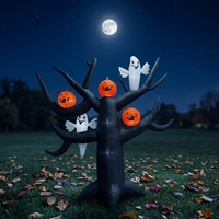 Direkt vom Hersteller: Halloween-Dekorationen in Geisterbaum-Form, Wasserdichte Tragbare Oxford-Material Rasen-Ornamente für Draußen