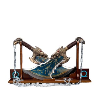 God <span class=keywords><strong>of</strong></span> War 5 Nouvelle Lame du <span class=keywords><strong>Chaos</strong></span> Métal Kratos Double Lame Cuivre-Acier Article Cosplay Figurine Artisanale Haut de Gamme Non Taillée Cadeau de Collection - Product Image 6