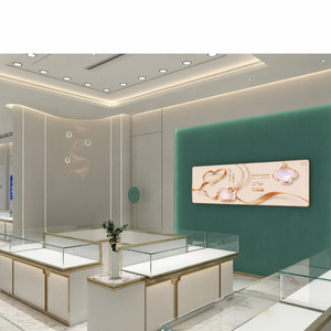 Customized Modern Custom Jewelry Display Showcase with LED Lighting Design for Jewelry Store Interior and Retail Furniture - Product Image 2