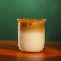 Verres en borosilicate haute résistance à la chaleur, transparents, en forme de nuage, pour lait, petit-déjeuner, café glacé, jus, latte, pour boire