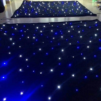 Rideau de scène de théâtre LED, fond de scène, rideau de banquet de mariage, velours ignifuge, personnalisation.