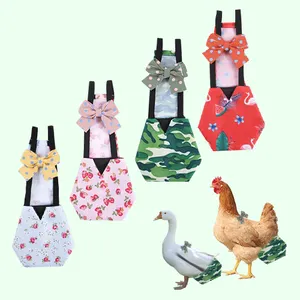 Pañales de pollo lavables ajustables Ropa anti mierda pañal de pollo para mascotas para pato