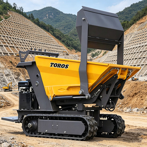 Mini-dumper certifié CE pour les projets de construction et d'aménagement paysager sur le marché européen, TOROS, petit dumper sur chenilles. - Product Image 5