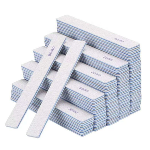 Zebra <b>Nail</b> <b>File</b> 80 Grit Double Sided Coarse Sturdy Emery Board Gray Square Manicure Salon Buffing Polishing Shaping Tool - Product Image 1