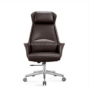 Chaise de bureau ergonomique pivotante en cuir réglable à dossier haut pour dirigeant, mobilier de bureau de direction, vente directe fabricant - Product Image 3