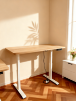 Bureau électrique moderne à double moteur, réglable en hauteur, avec plage de réglage ajustable, pour la maison et le bureau