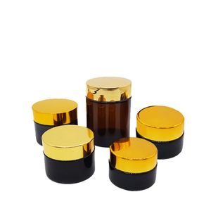 Bán Buôn 30G 50G 60G 100G 120G 150G 250G Mỹ Phẩm Container Hổ Phách Mặt Kem Lọ Thủy Tinh Với Màu Đen Hoặc Vàng Vít Top - Product Image 5