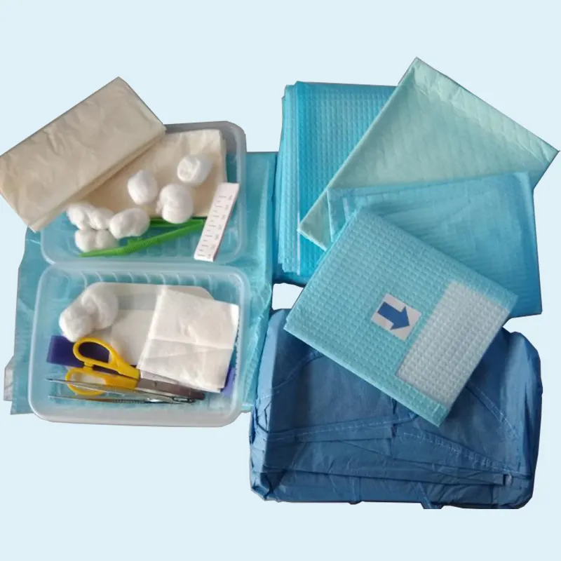 Kit de curativos clínicos descartáveis para perfurações venosas, kit de curativos cirúrgicos estéreis para perfurações clínicas descartáveis