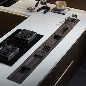 Armoires de cuisine modernes de luxe en bois massif avec personnalisation de la conception gratuite et rangement multifonctionnel - Product Image 5