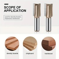 4pcs 1/2 Shank 6,8,10,12mm Industrial Straight Router Bit Carbide Wooded Router Bit