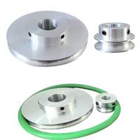 Polea Redonda Tipo 8 R4U de Aleación de Aluminio con Ranura Única para Transmisión, Procesamiento Personalizado OEM, 50 mm de Diámetro Exterior, 10 mm de Ancho