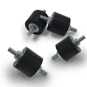 Anti-Vibration Rubber Isolator Mounts with M8 Studs Shock Absorber for Air Compressors Pump Garage Motor Diesel Engines