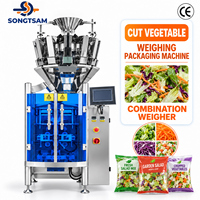 Machine d'emballage automatique multi-têtes pour légumes surgelés en sachet, machine d'emballage pour légumes verts frais et salades en sachet