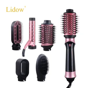 LIDOW Hot Sale Rotating Electric One-Step Hair Dryer 6 In 1 Hot Air Brush Multi Functional Hair Styler