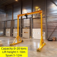 Grue à portique mobile homologuée CE de 2, 5, 8 et 10 tonnes pour atelier, grue à portique mobile pour usage en atelier, grue à portique portable