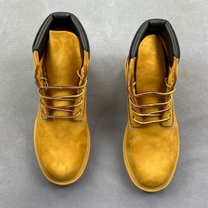 Bottes TB jaunes décontractées à lacets, style mode, en cuir véritable de qualité supérieure, pour l'extérieur, avec talon compensé, pour dropshipping - Product Image 6