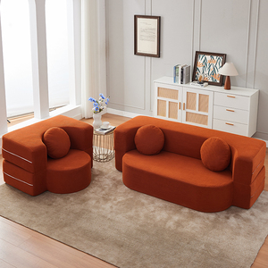 Canapé-Lit Modulable Extensible Pliant en Tissu Éponge Moderne de Haute Qualité et Unique pour la Maison - Product Image 2