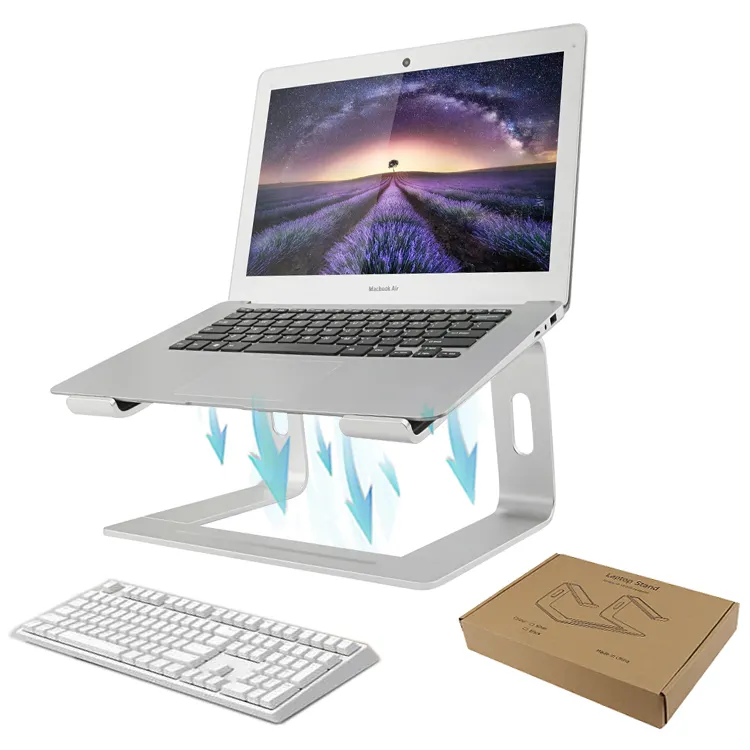 Ergonomic aluminum desk notebook holder detachable laptop stand adjustable for Apple for MacBook Air Pro for Dell for HP 10-15.6