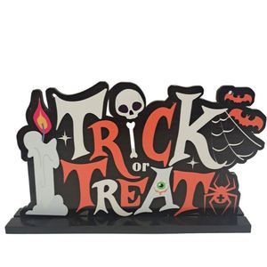 Nuove Decorazioni in Legno ACASA ARTO per <span class=keywords><strong>Halloween</strong></span> 2021 con Base, Tema Happy <span class=keywords><strong>Halloween</strong></span> 25x15x5cm, Forma e Logo Personalizzabili - Product Image 4