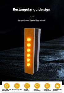 Rectangle Double face 12 <span class=keywords><strong>LED</strong></span> DC 24V IP68 étanche multicolore ABS plastique avertissement de sécurité routière filaire Tunnel lumière 90 flashs/min - Product Image 2