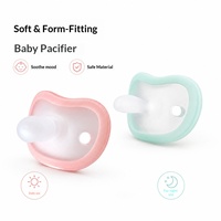 Sucette anti-colique pour nouveau-nés, à pointe plate, débit lent, large ouverture, empêche le surmordage, apaisante, aide bébé à s'endormir, en silicone, fabrication usine