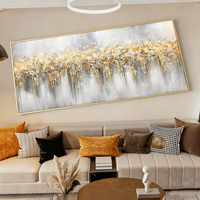 Vente chaude Moderne Abstrait Or Texture Toile Art Cristal Imprimé Peinture À L'huile Noyau De Luxe Effet Décoratif