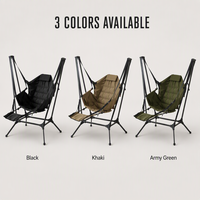 Fauteuil suspendu portable en aluminium VT avec support, siège de hamac léger pour camping, repose-pieds, jardin, patio, pelouse, voyage