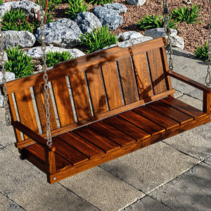 Современное антикоррозийное кресло-качалка из массива дерева для открытого сада, балкона, двора - Product Image 3