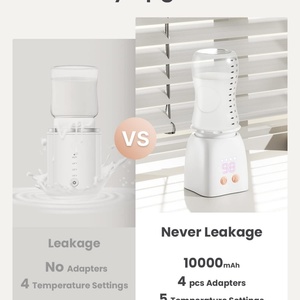 Portable Cordless Travel Bottle Warmer for Baby Milk & Breastmilk Custom with 4 <b>Adapters</b> & <b>USB</b> <b>Plug</b> Rechargeable - Product Image 4