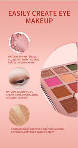Custom Vendor 12 Colors Glitter Long Lasting Eye Shadow Matte Shimmer Make up Cosmetics Highly Pigmented <strong>Pink</strong> <strong>Eyeshadow</strong> Palette - Product Image 5