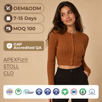 Crop top personnalisé pour femme, pull style Y2K, pull en tricot à col rond pour femme, cardigan à tresses