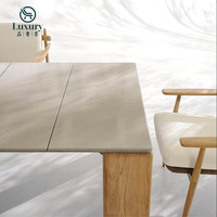 Ensemble de table à manger d'extérieur simple nordique ensemble de meubles de patio rustiques ensemble de table à manger en bois de teck