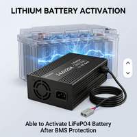 Chargeur rapide de batterie au lithium 67,2 V 5 A avec boîtier métallique 16S pour vélo électrique et trottinette 60 V, prise US 300 W, fiche IEC