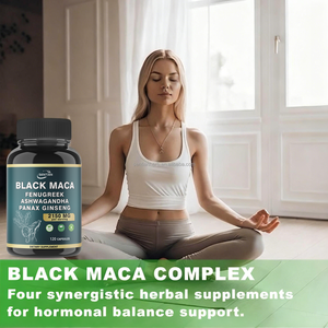 Atacado 4-em-1 Black Maca Root Ashwagandha <span class=keywords><strong>Fenugreek</strong></span> Panax Ginseng Cápsulas Suplemento dietético para homens Mulheres - Product Image 4