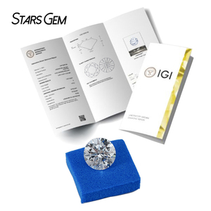 Diamantes cultivados en laboratorio Starsgem con certificación IGI de 1.0CT, 1.5CT, 2.0CT, 3.0CT, color DEF, claridad VVS VS, corte brillante redondo, HPHT CVD. - Product Image 1