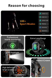 Reloj Inteligente Deportivo para Hombre QX12, Resistente al Agua IP68, Pantalla IPS, Llamadas, Batería de Larga Duración de 420 mAh - Product Image 3