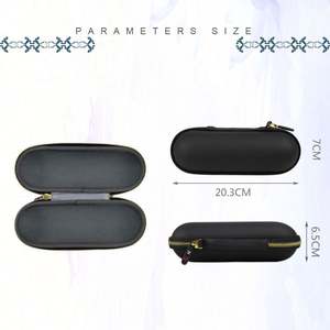 Custom Black EVA Sunglasses <b>Case</b> <b>Hard</b> EVA <b>Shell</b> Shockproof Sport Glasses <b>Case</b> with Metal Carabiner Travel Zipper Eyeglasses <b>Case</b> - Product Image 6