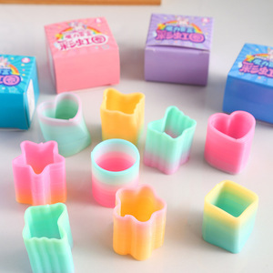 Rainbow Ring <b>Blind</b> Box Stacking Toy For Kids 4-6 Years Old <b>Plastic</b> Educational Gift Fantasy Theme - Product Image 2