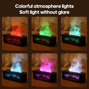 High Quality Customizable Color Logo Aroma <b>Diffuser</b> Simulation Fireplace Flame Humidifier for Bedroom Living <b>Room</b> for Household - Product Image 2