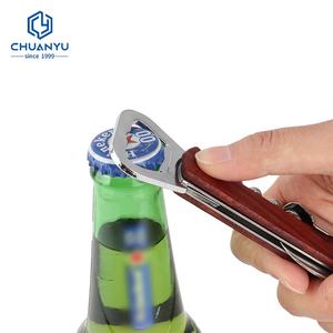 Оптовый изготовленный на заказ Многофункциональный открывалка для бутылок с деревянной ручкой официанты штопор Деревянный Открывалка для вина с логотипом - Product Image 4