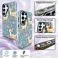 Funda Protectora para Teléfono con Diseño de Ciervo Forestal, Resistente al Desgaste, de PC+TPU, a Prueba de Golpes, para Galaxy Tab S9, con Botones Estables y Recortes Transparentes para el Altavoz