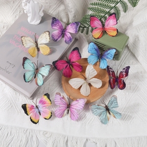 <span class=keywords><strong>10</strong></span> unids/bolsa 8 CM 3D decoraciones de mariposas artificiales para vestidos decoración de la casa decoración de muebles para zapatos - Product Image 1